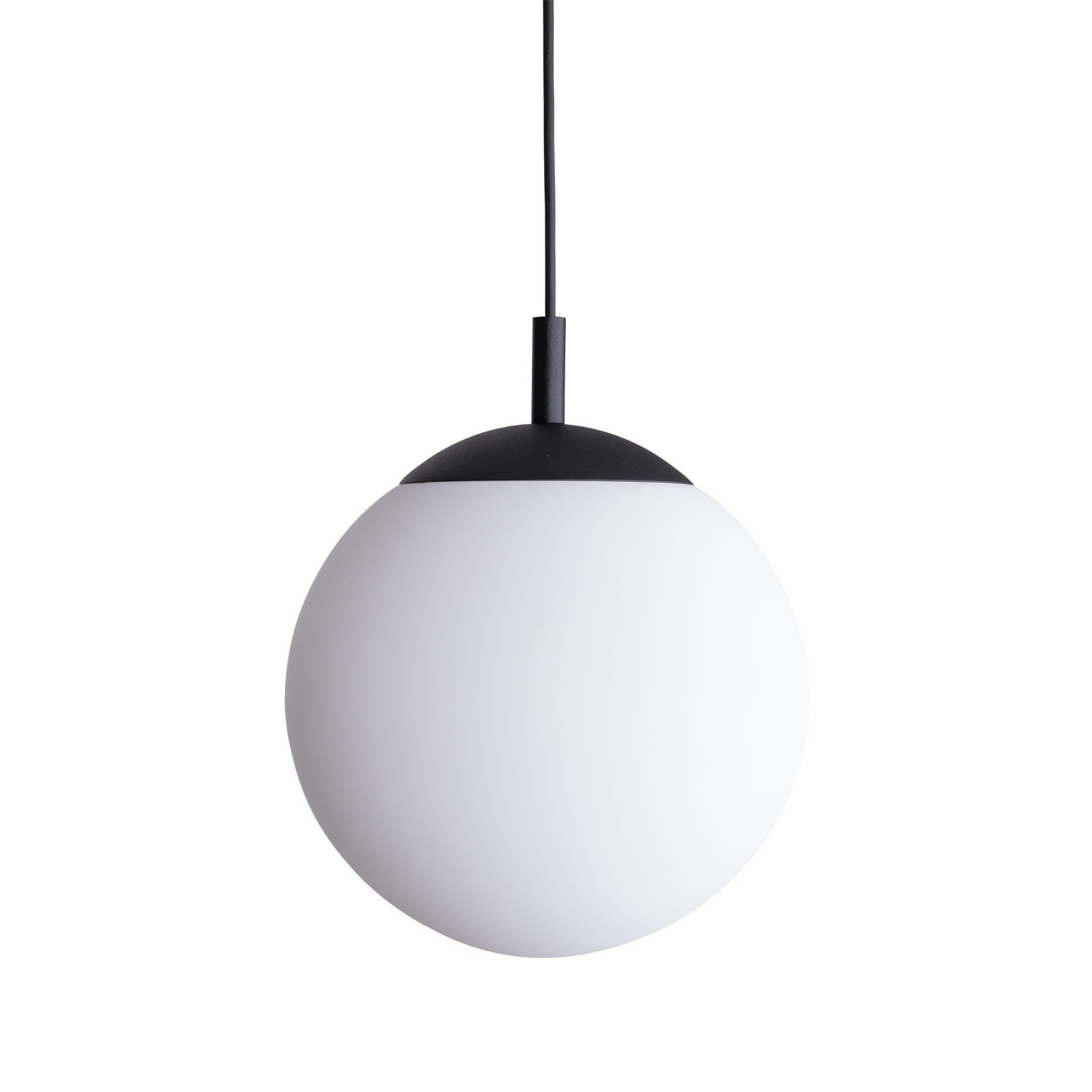 Lampa wisząca nowoczesna elegancka loft industrialna klosz szklany kula biała czarna TK Lighting Esme 5669 1x15W E27