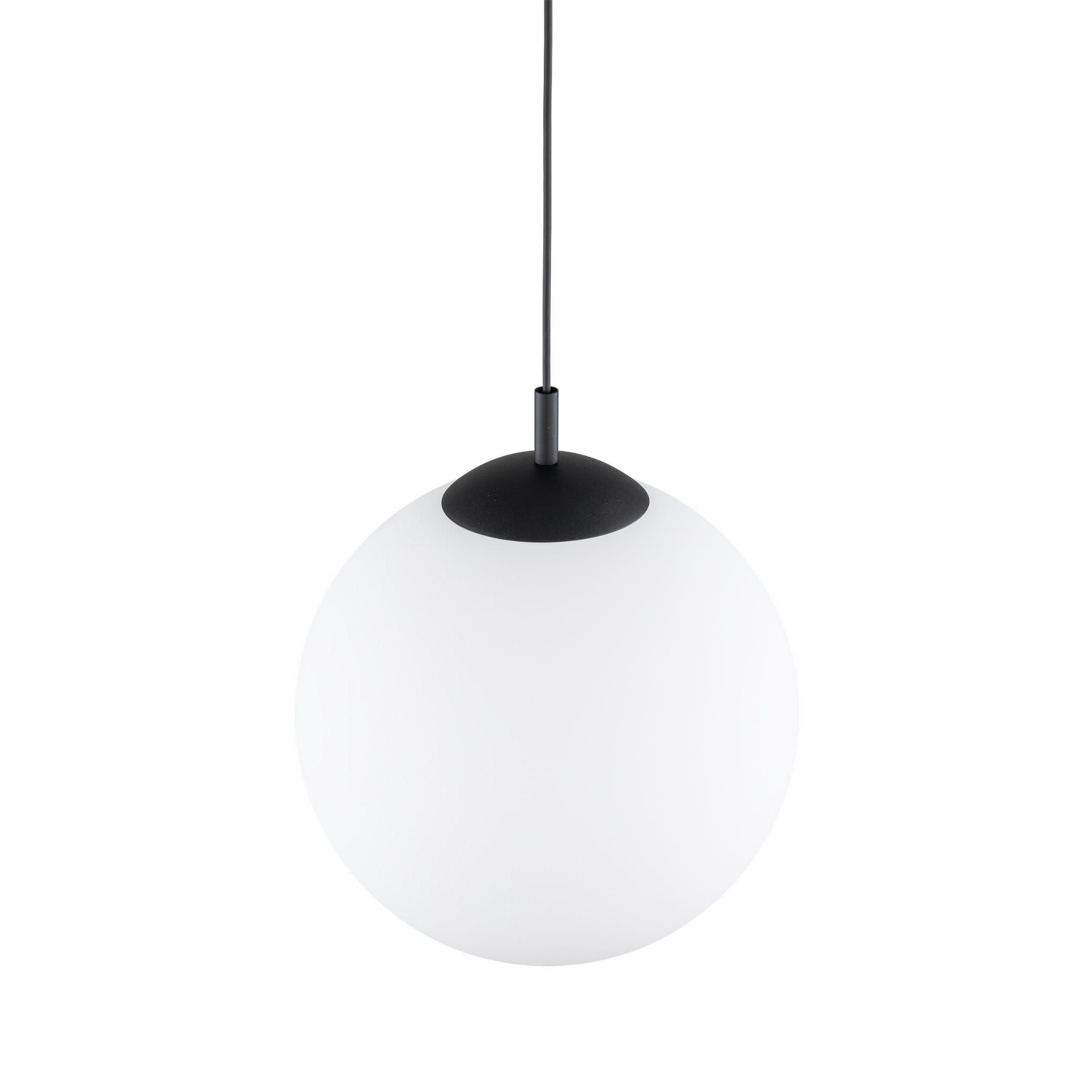 Lampa wisząca nowoczesna elegancka loft industrialna klosz szklany kula biała czarna TK Lighting Esme 5671 1x15W E27