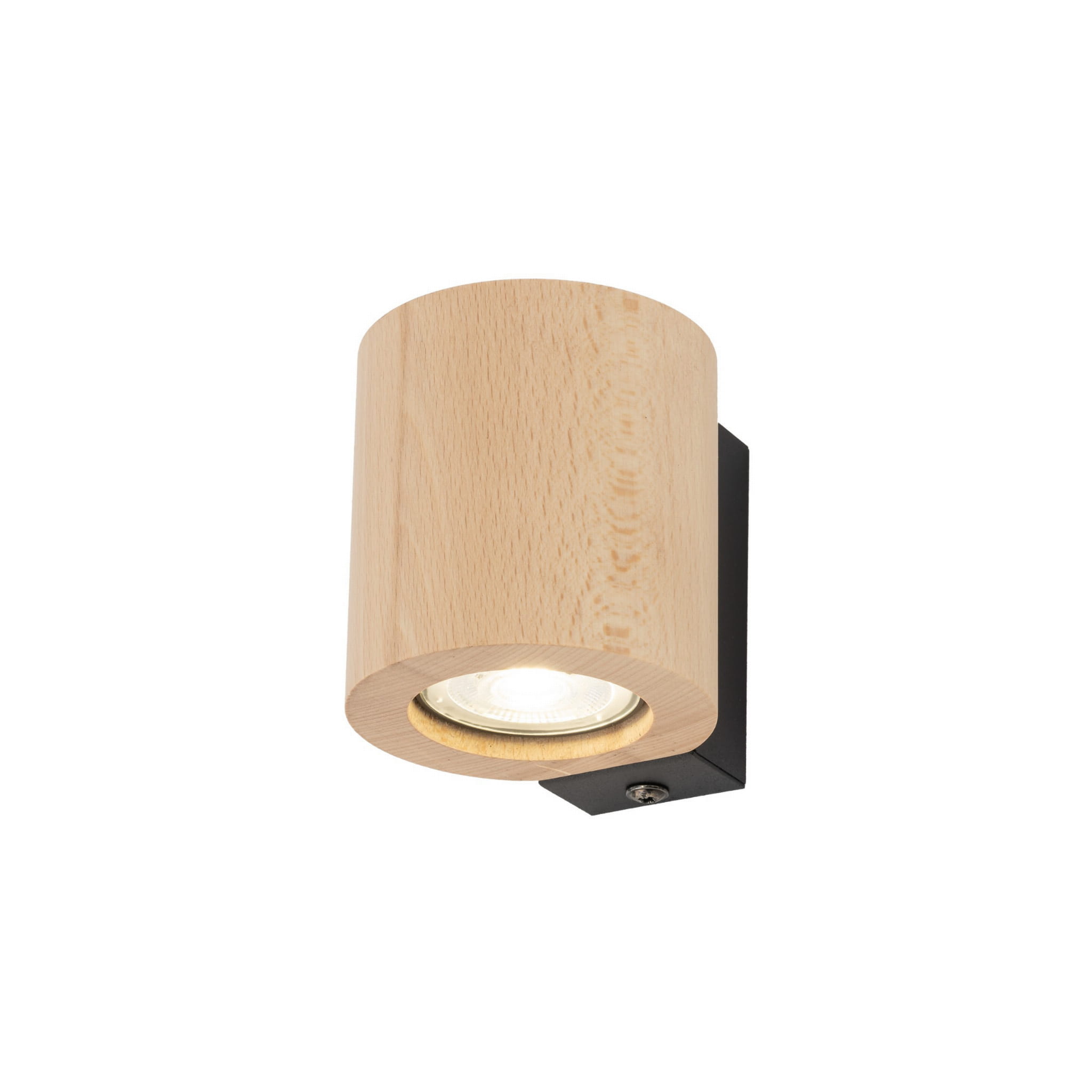 Kinkiet nowoczesny skandynawski boho drewniany koło tuba drewniany czarny TK Lighting Eve 10197 1x10W GU10