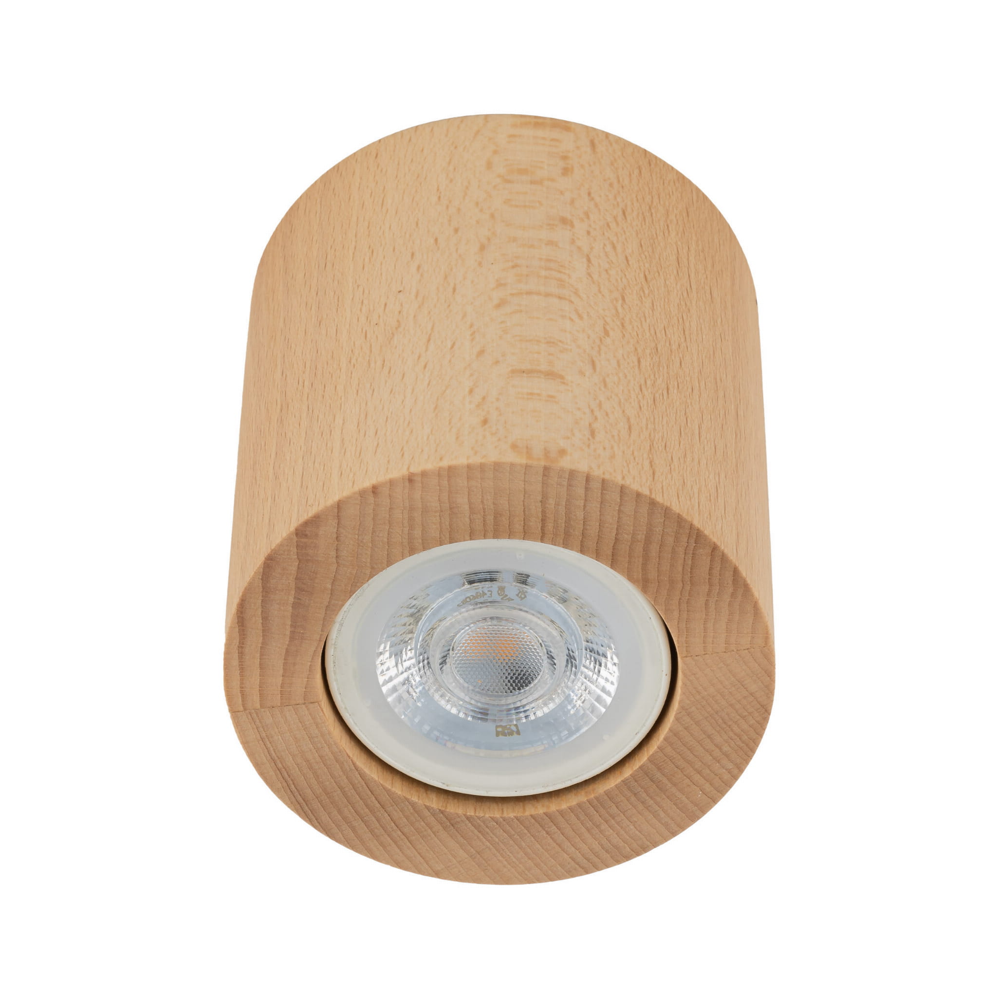 Spot nowoczesny skandynawski boho drewniany koło tuba drewniany TK Lighting Eve 10121 1x10W GU10