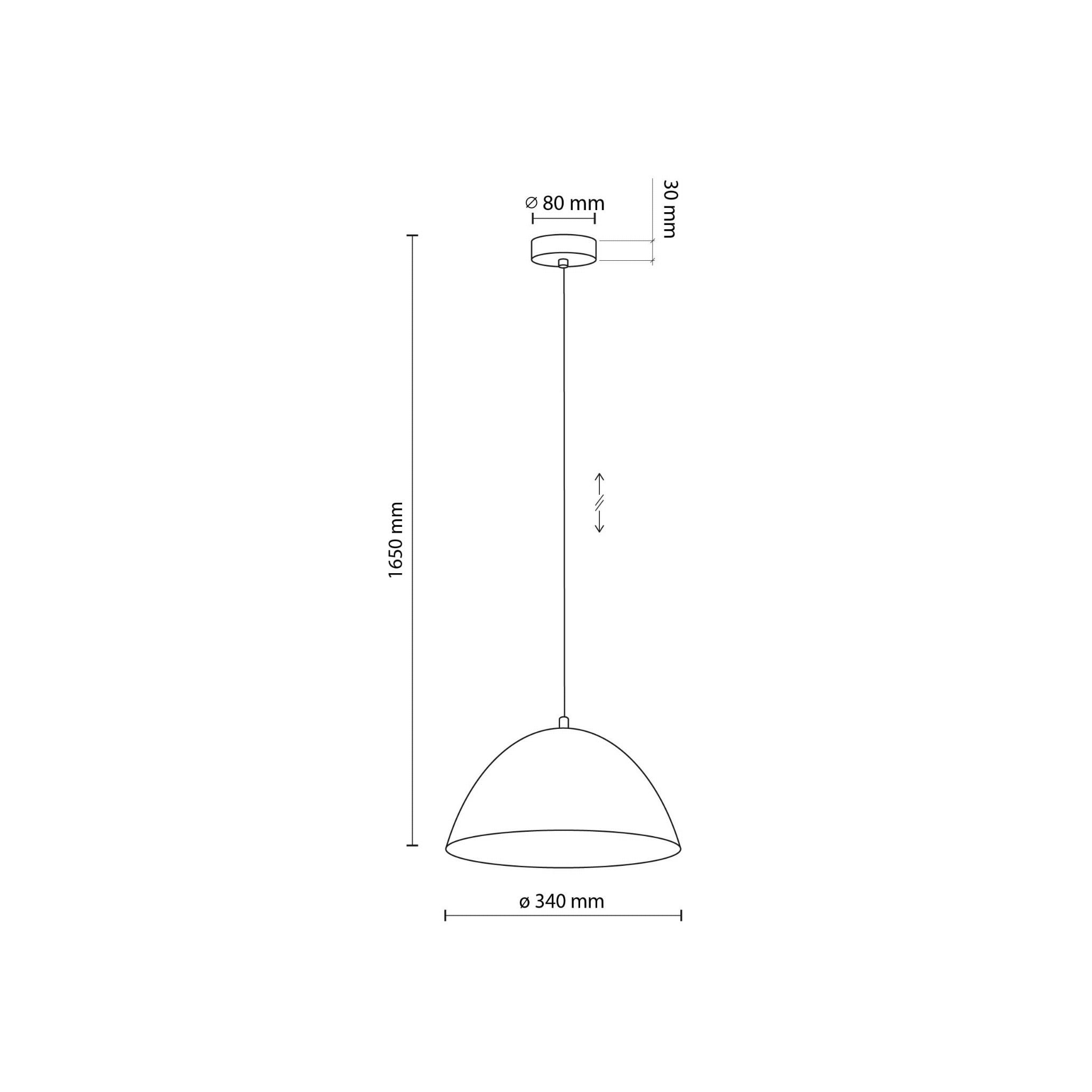 Lampa wisząca klasyczna retro klosz metalowy miska brązowa TK Lighting Faro 4332 1x15W E27