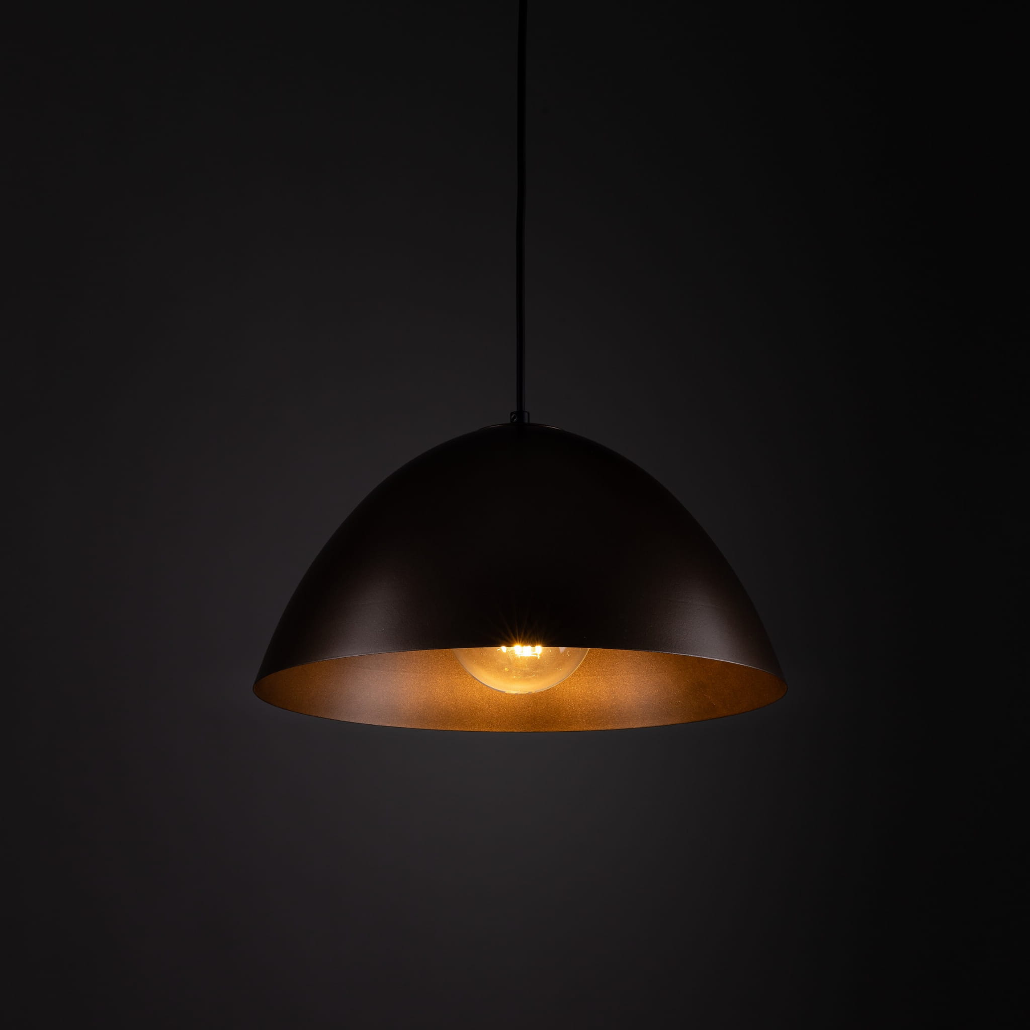 Lampa wisząca klasyczna retro klosz metalowy miska brązowa TK Lighting Faro 4332 1x15W E27