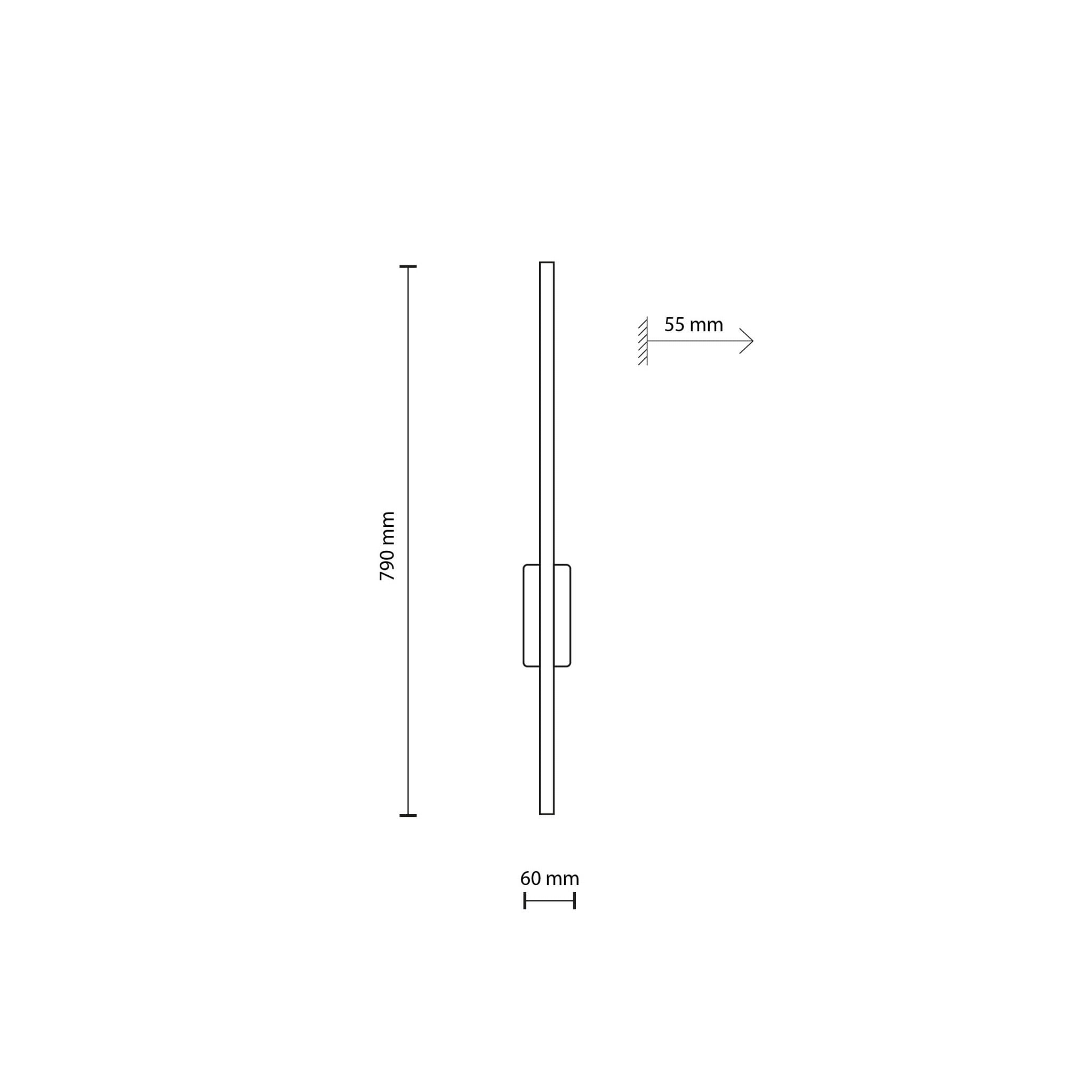 Kinkiet lampa ścienna metalowy industrialny skandynawski patyk pręty Tk Lighting Flash 6019 1x24W LED 3300-4500K czarny drewno