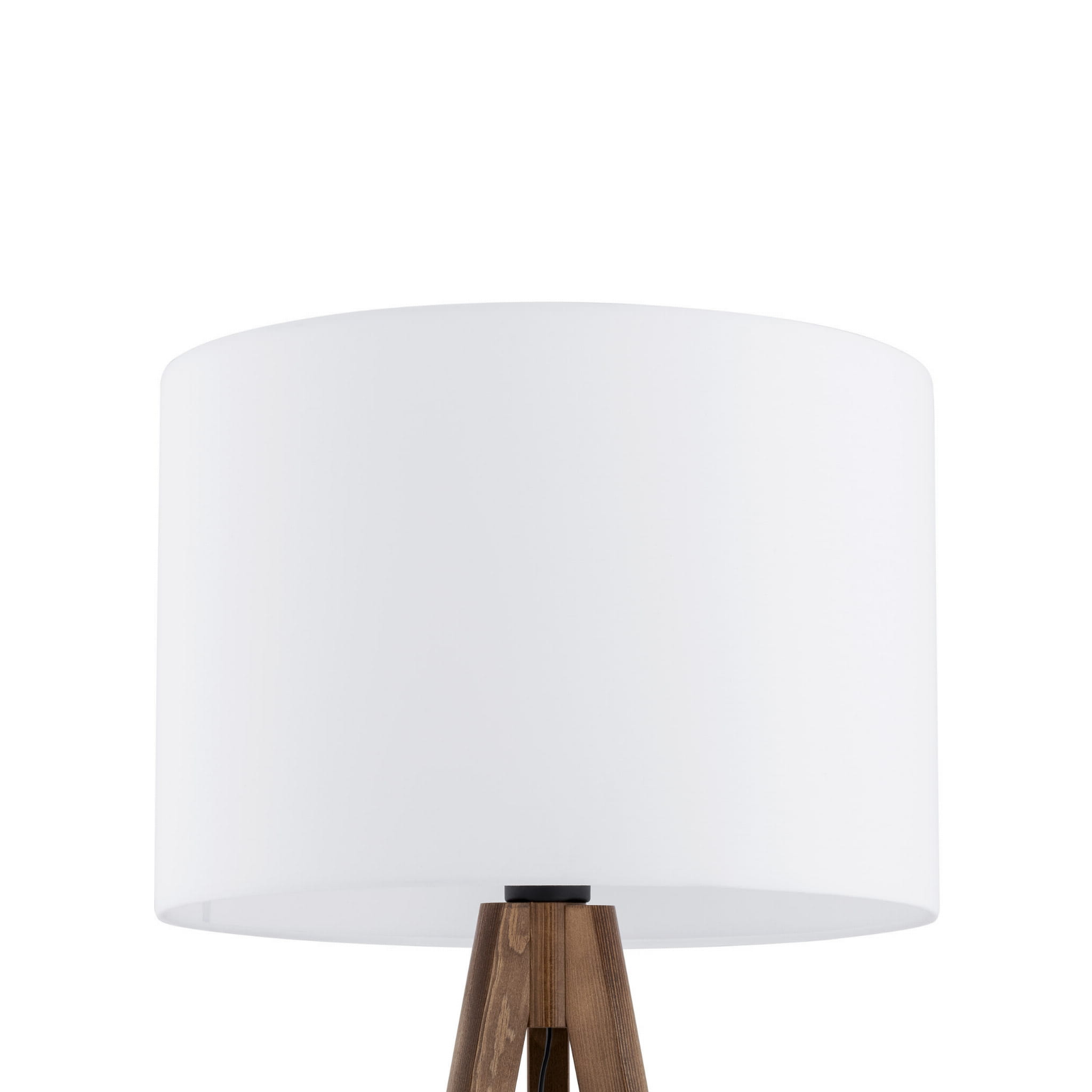 Lampa podłogowa nowoczesna skandynawska boho drewniana klosz materiałowy orzech biała TK Lighting Grand 16003 1x15W E27