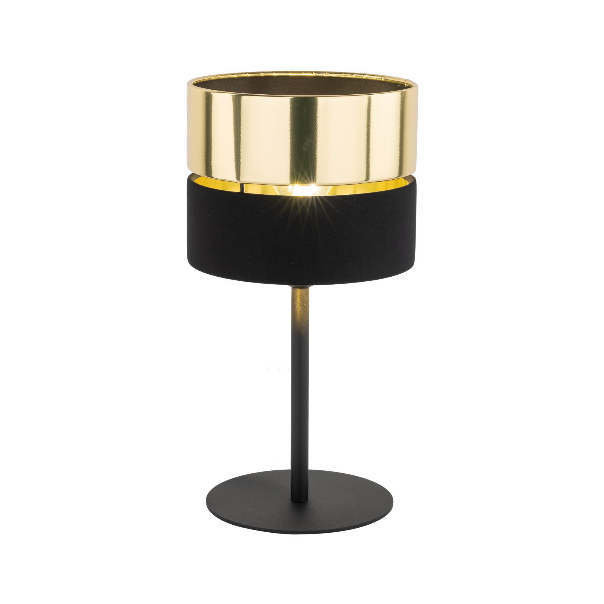 Lampka nowoczesna elegancka glamour loft industrialna czarna złota TK Lighting Hilton 16051 1x15W E27