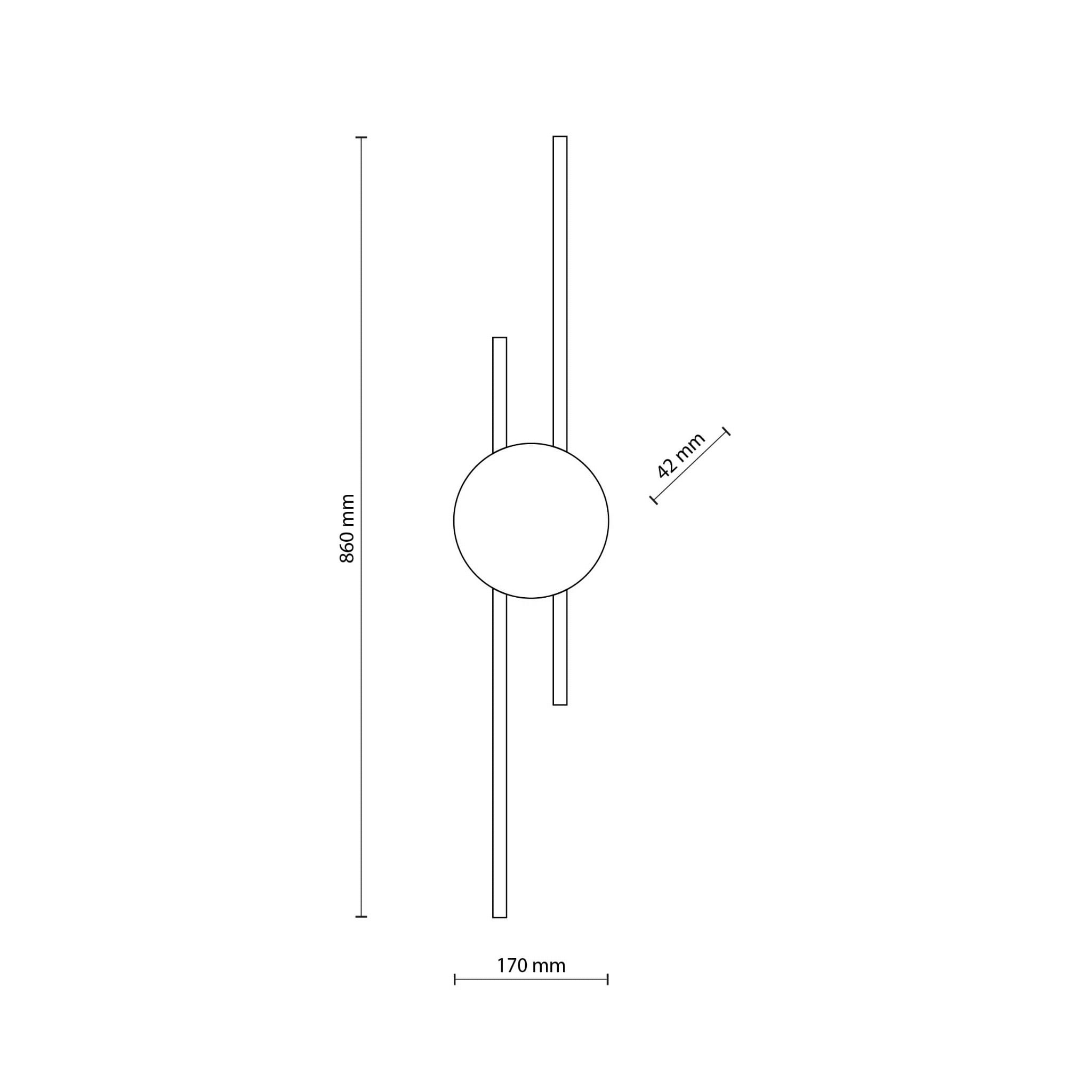 Kinkiet lampa ścienna loftowa patyk TK Lighting Java 1367 2x24W LED 3000K 1570 lm czarny