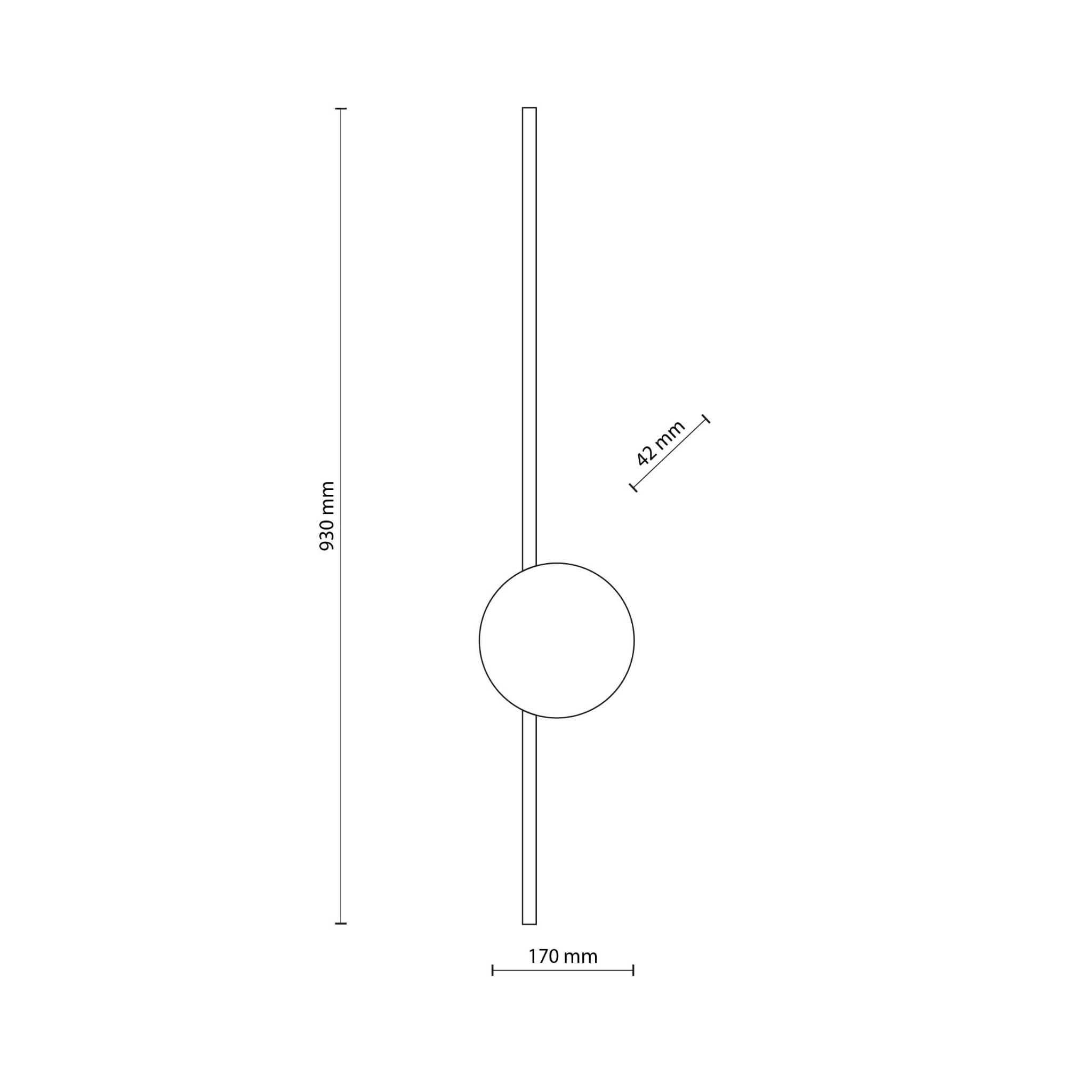 Kinkiet lampa ścienna loftowa patyk TK Lighting Java 1439 1x36W LED 4000K czarny