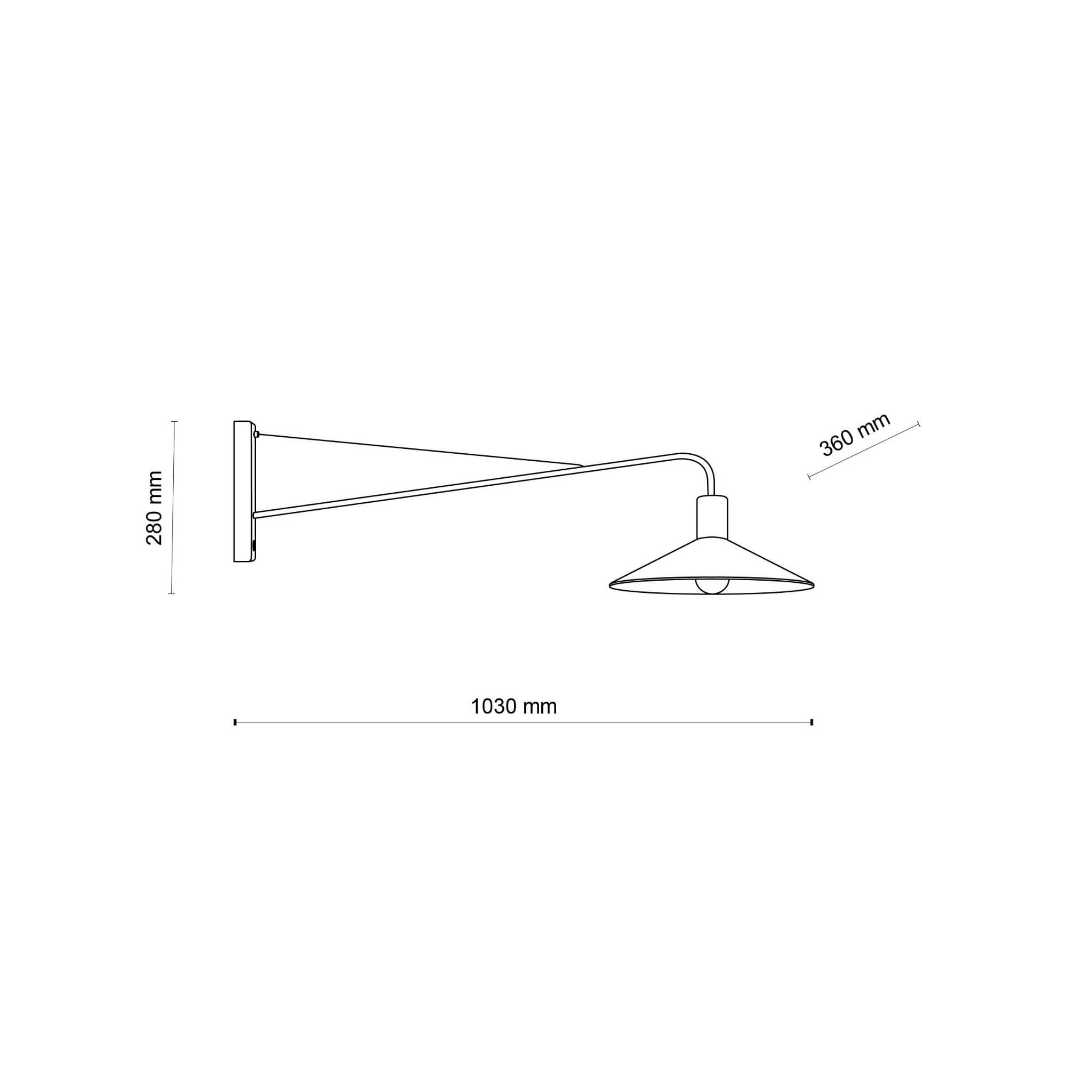 Kinkiet nowoczesny industrialny loft klosz metalowy czarny TK Lighting Jump 6638 1x15W E27
