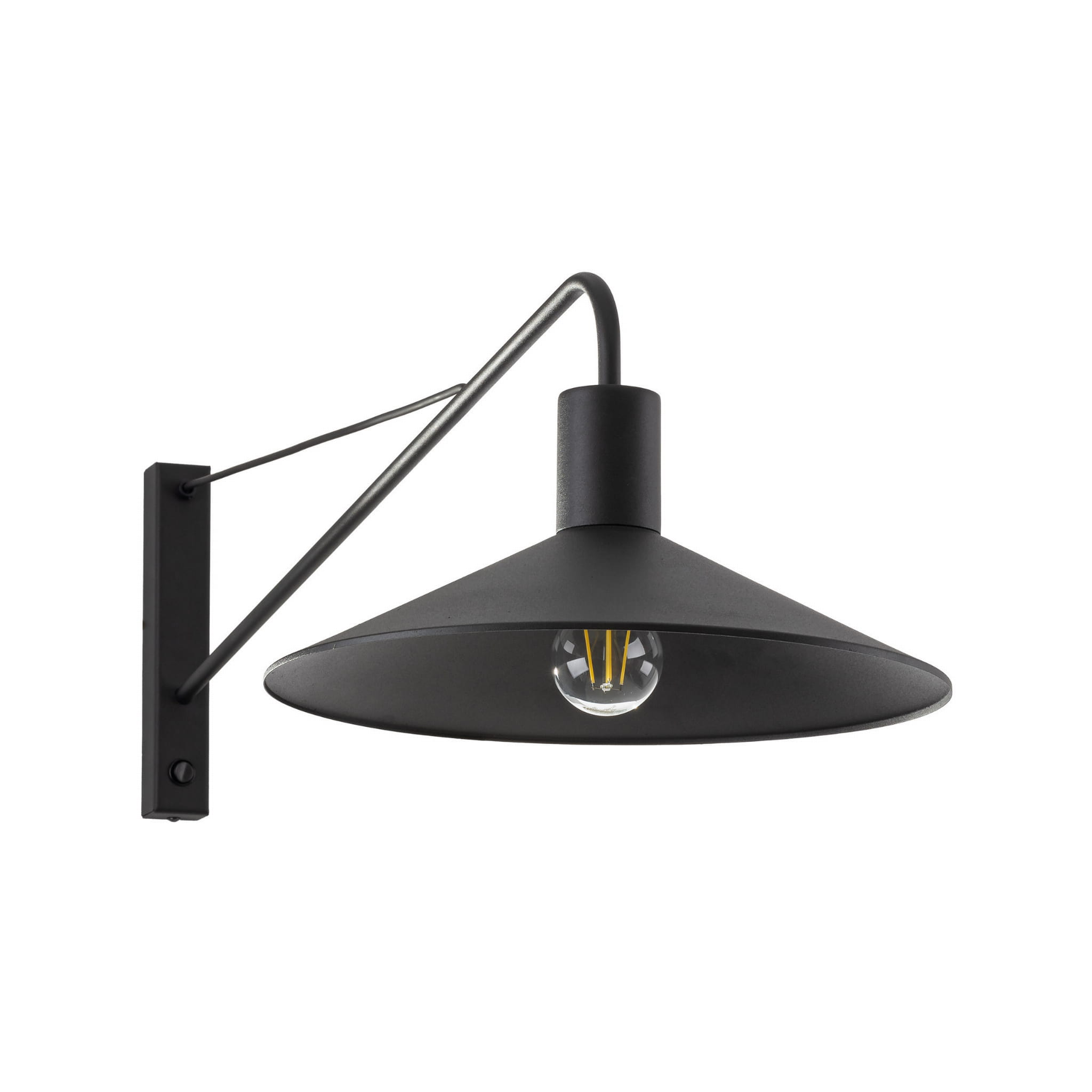 Kinkiet nowoczesny industrialny loft klosz metalowy czarny TK Lighting Jump 6638 1x15W E27