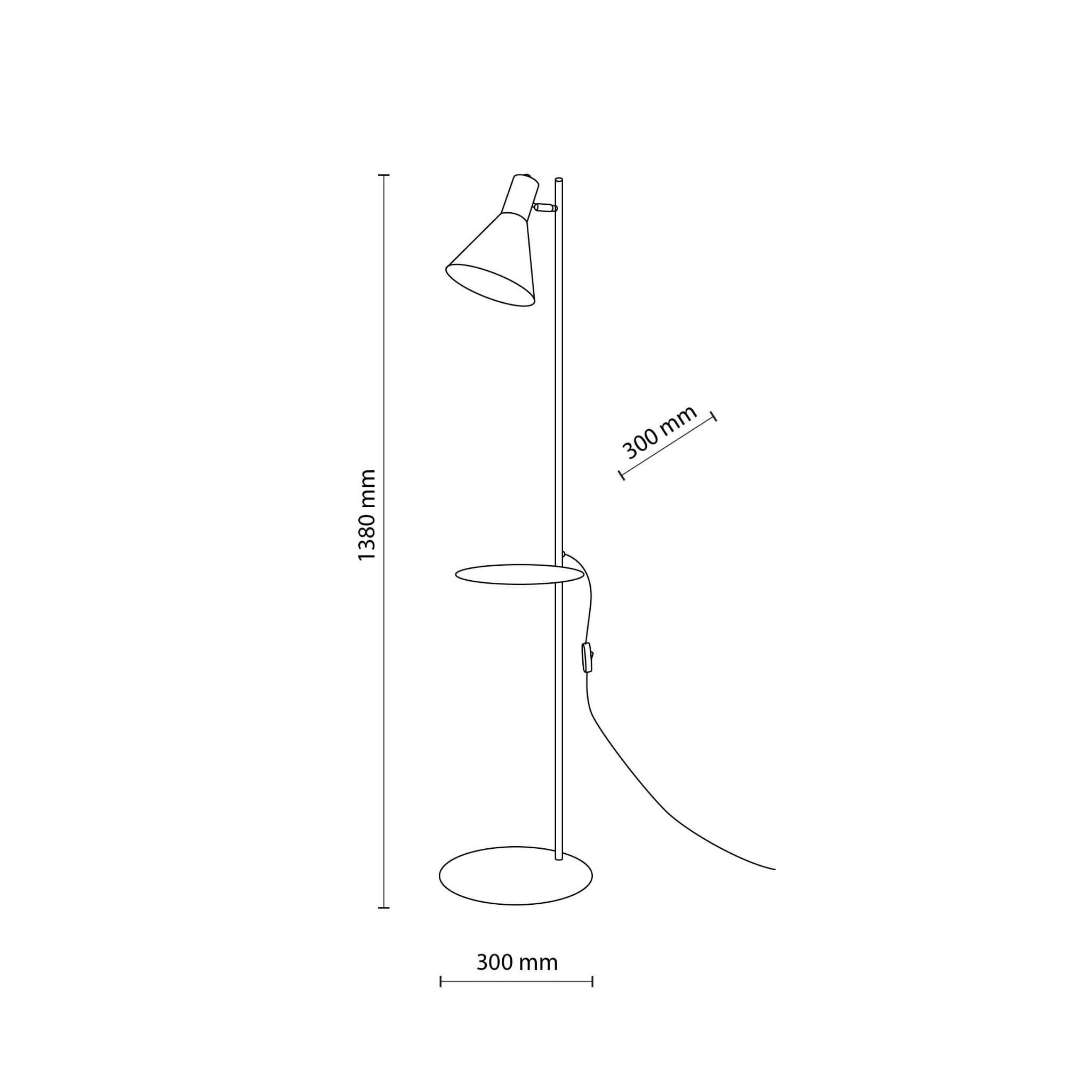 Lampa podłogowa nowoczesna industrialna loft metalowa czarna TK Lighting Jump 5864 1x15W E27