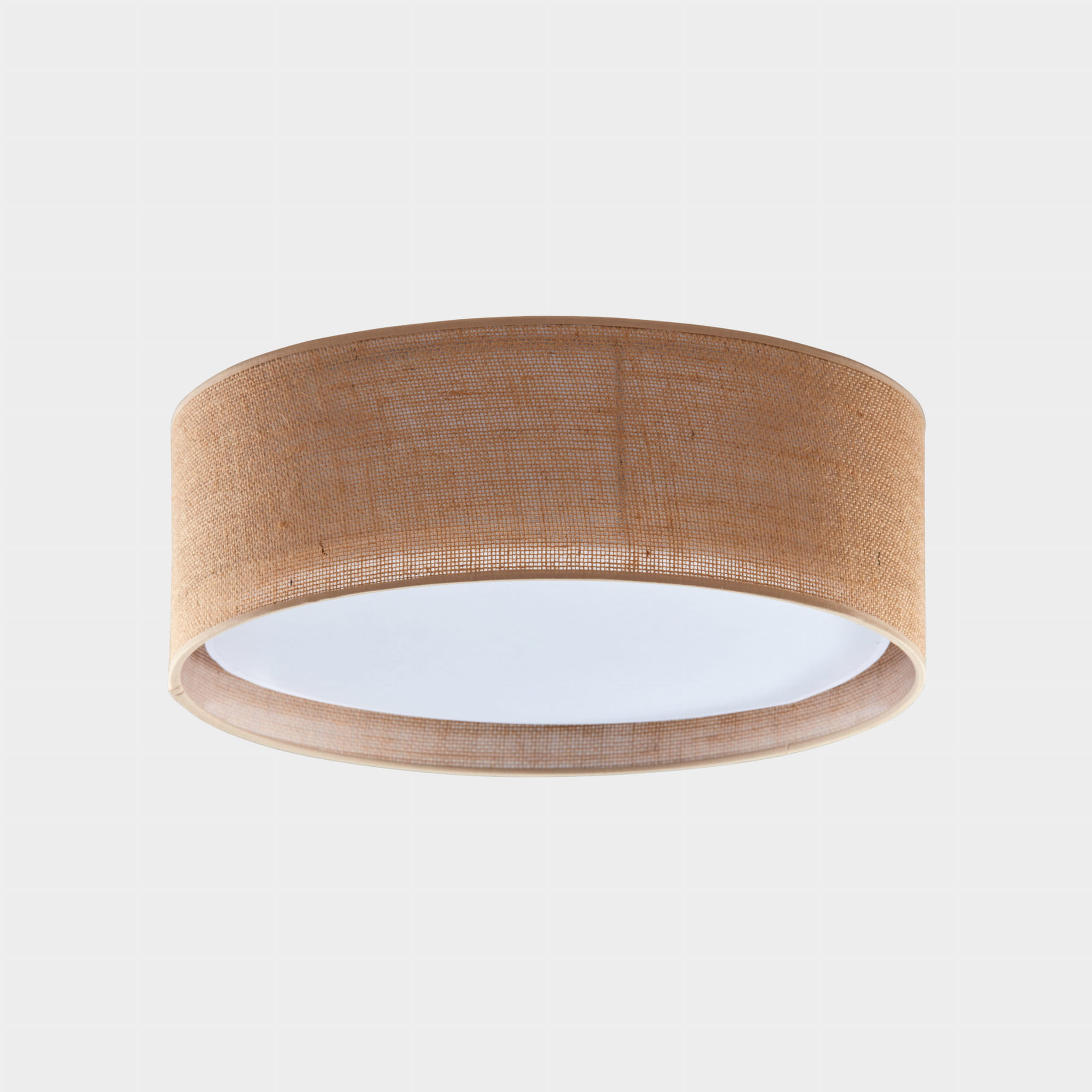 Plafon nowoczesny rustykalny boho abażur materiałowy juta biały TK Lighting Juta 5798 1x15W E27
