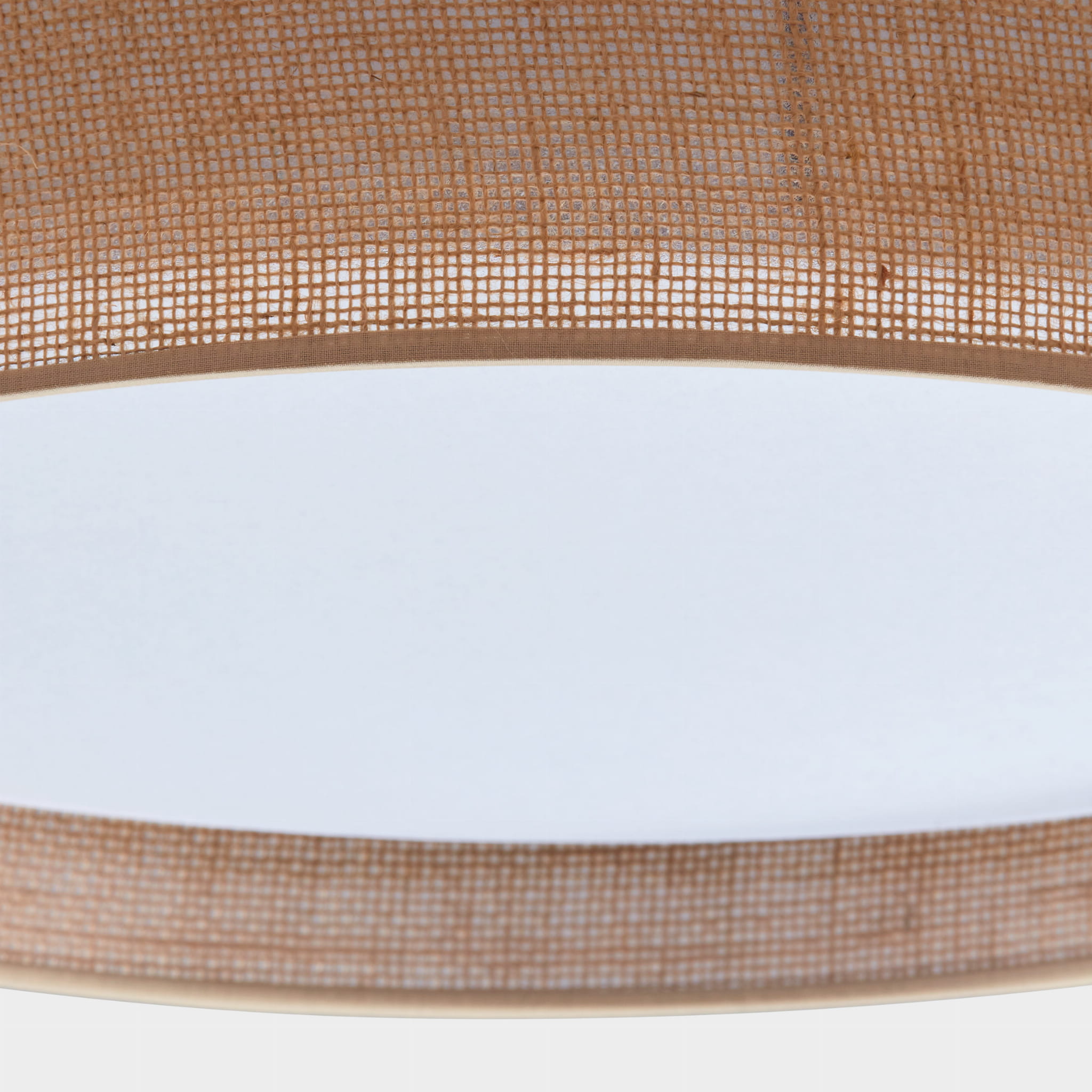 Plafon nowoczesny rustykalny boho abażur materiałowy juta biały TK Lighting Juta 5798 1x15W E27