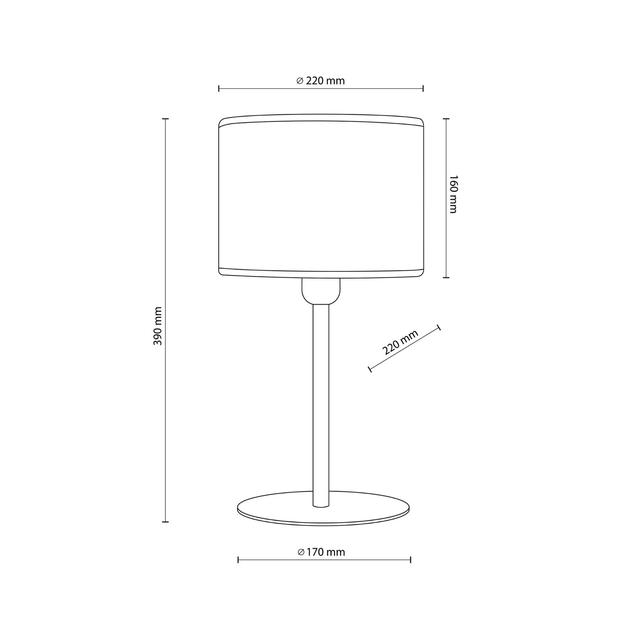 Lampka nowoczesna boho abażur materiałowy juta czarna TK Lighting Juta 5552 1x15W E27