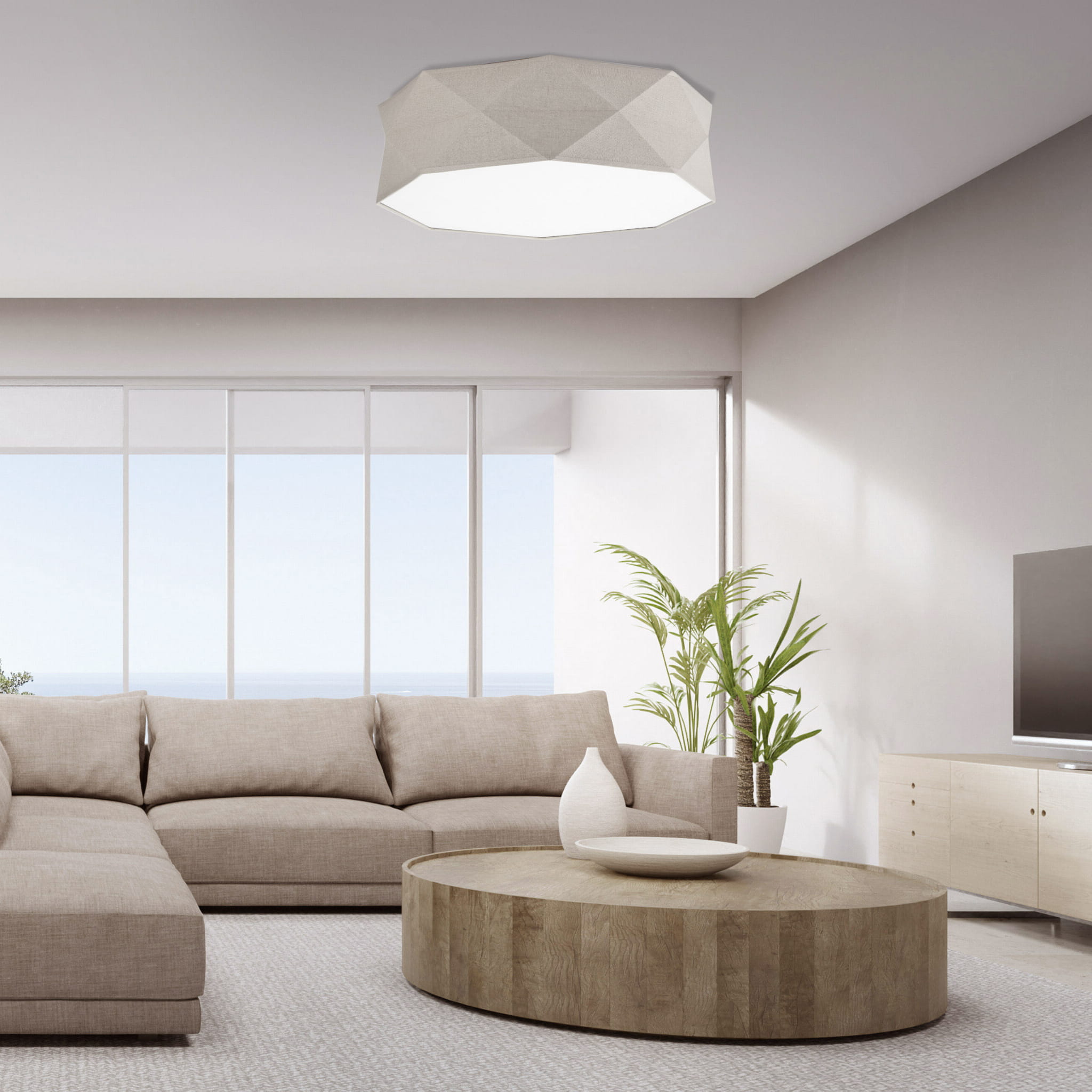 Tk Lighting Kantoor 6195 plafon lampa sufitowa 4x15W E27 biały szary