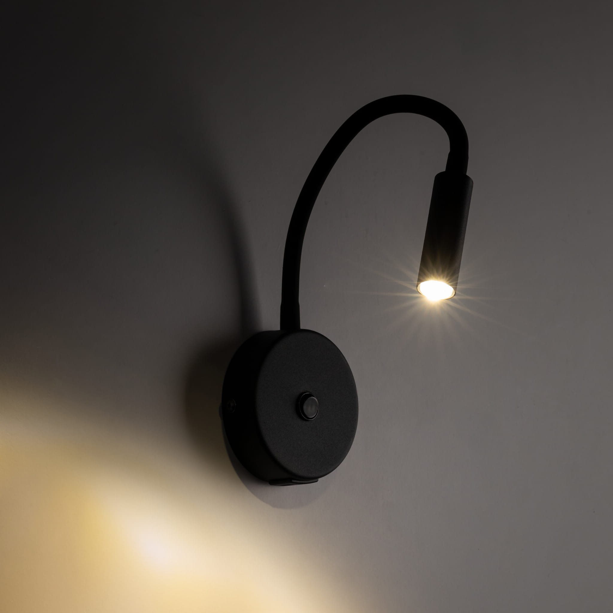 Kinkiet lampa ścienna do czytania z włącznikiem tuba rurka giętki czarny TK Lighting Lagos 10200 1x6W G9