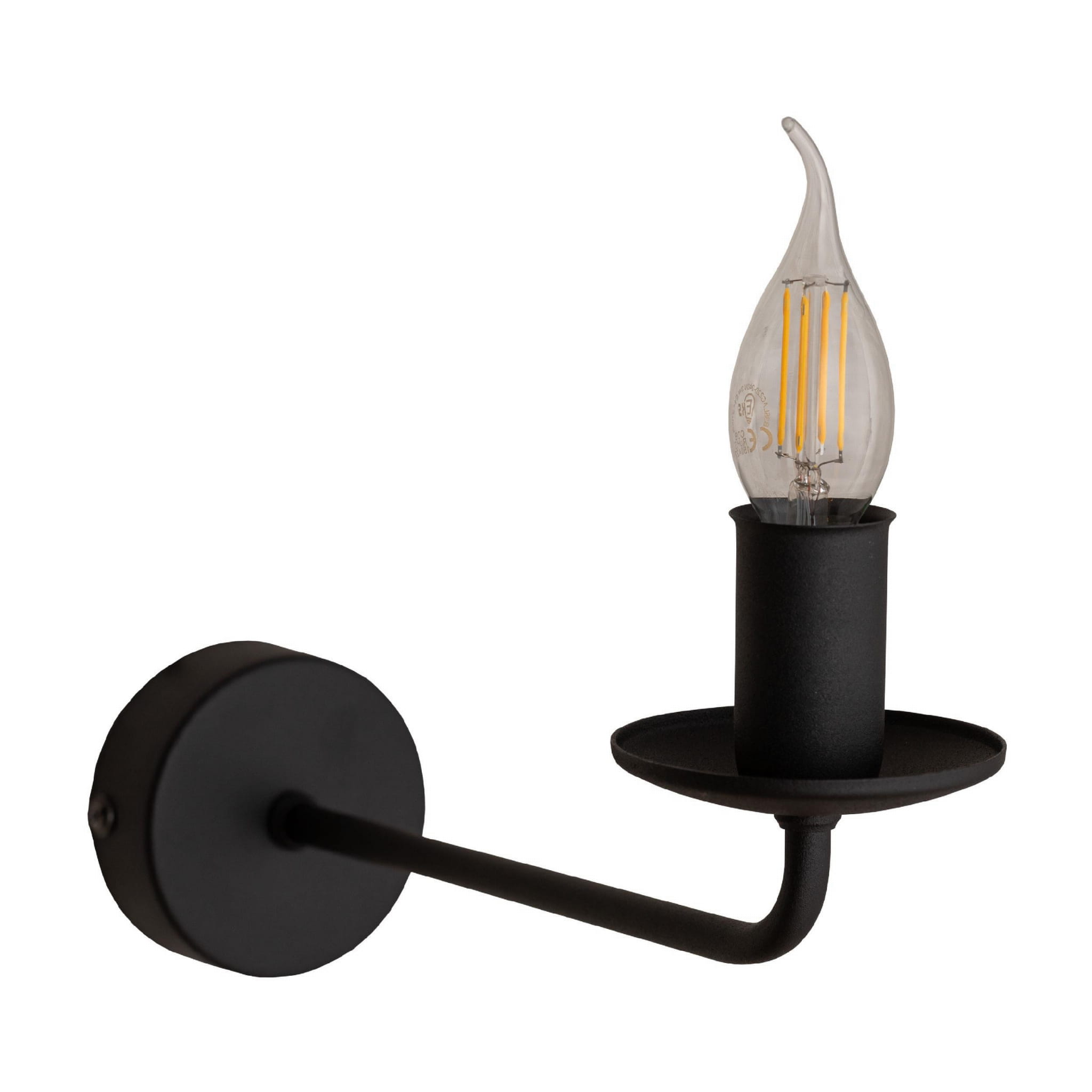 Tk Lighting Limal 4611 kinkiet lampa ścienna 1x40W E14 czarny