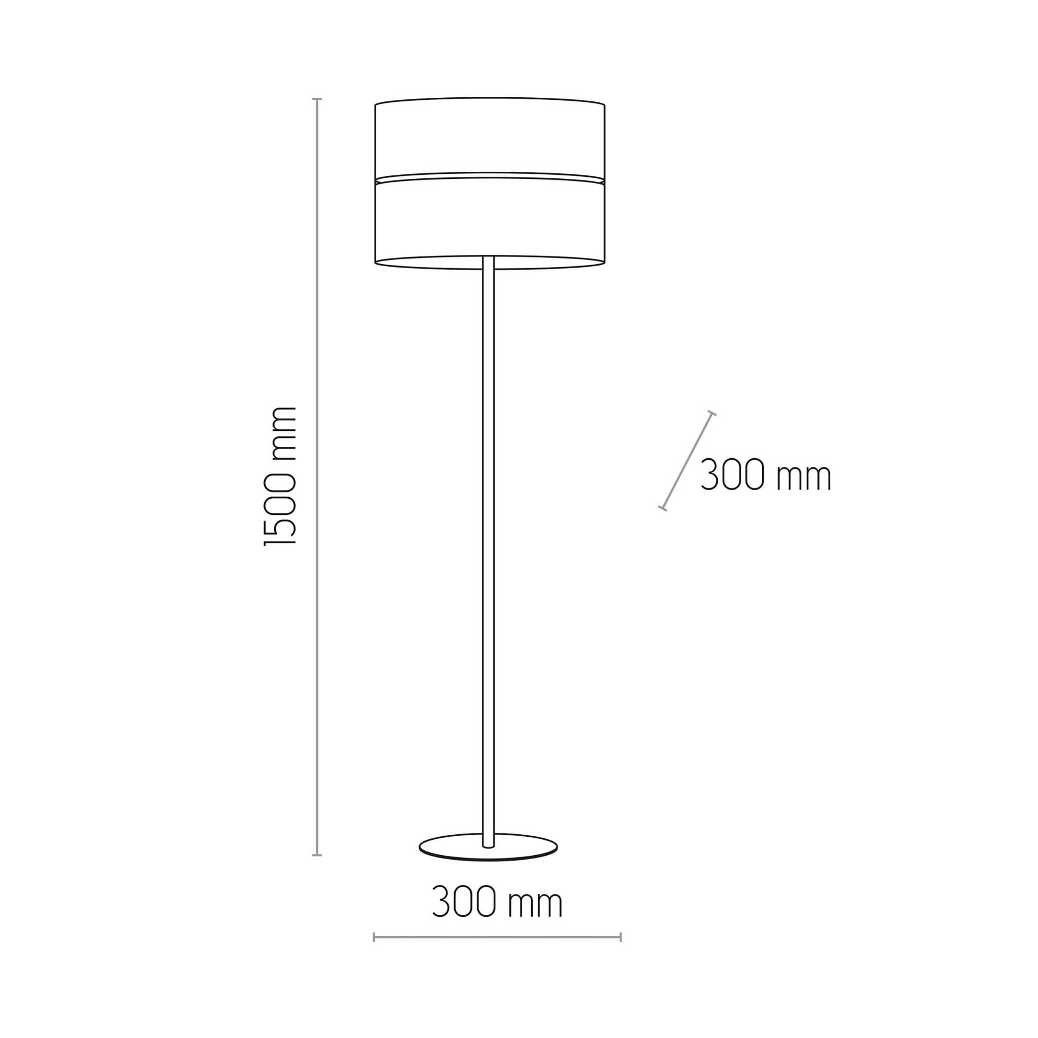 TK Lighting Linobianco 5241 lampa stojąca podłogowa 1x60W E27 biała brązowa