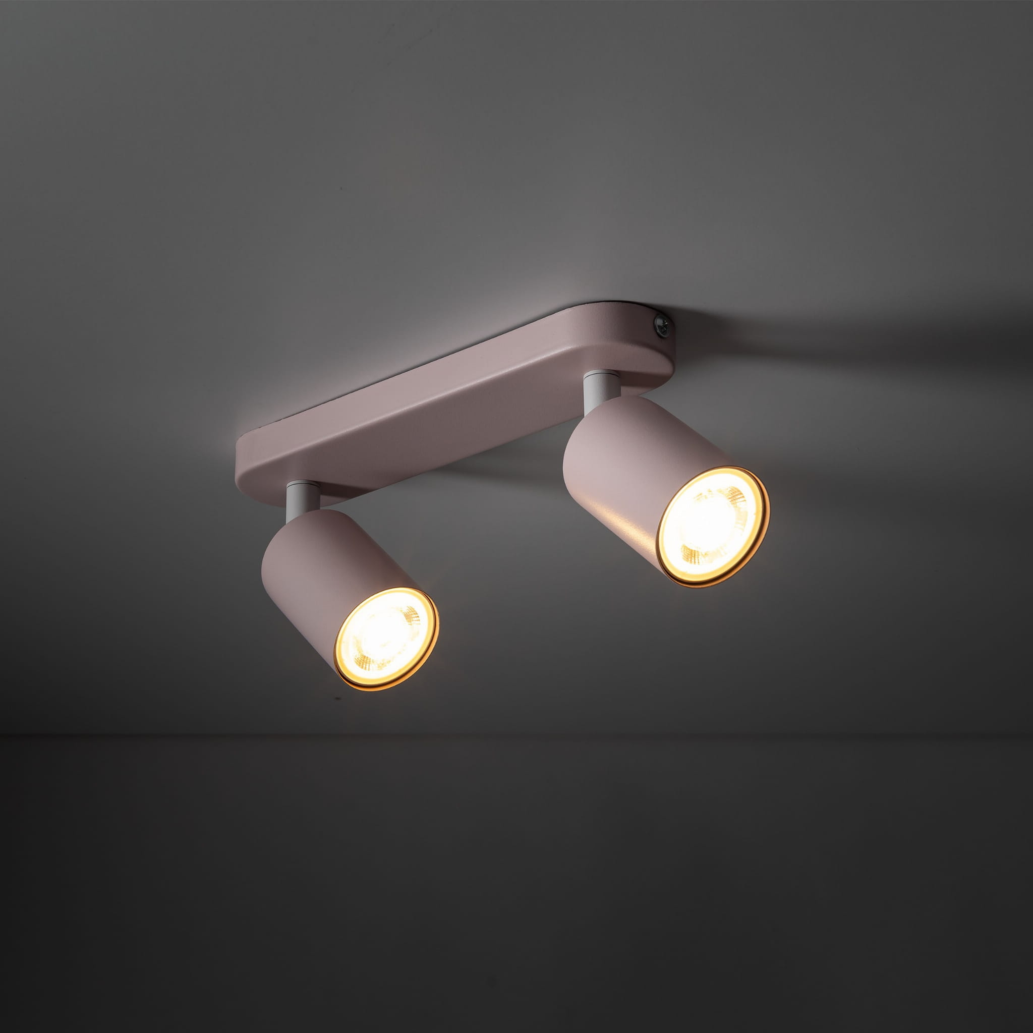 Plafon nowoczesny skandynawski loft metalowy reflektory różowy TK Lighting Livia 10233 2x10W GU10