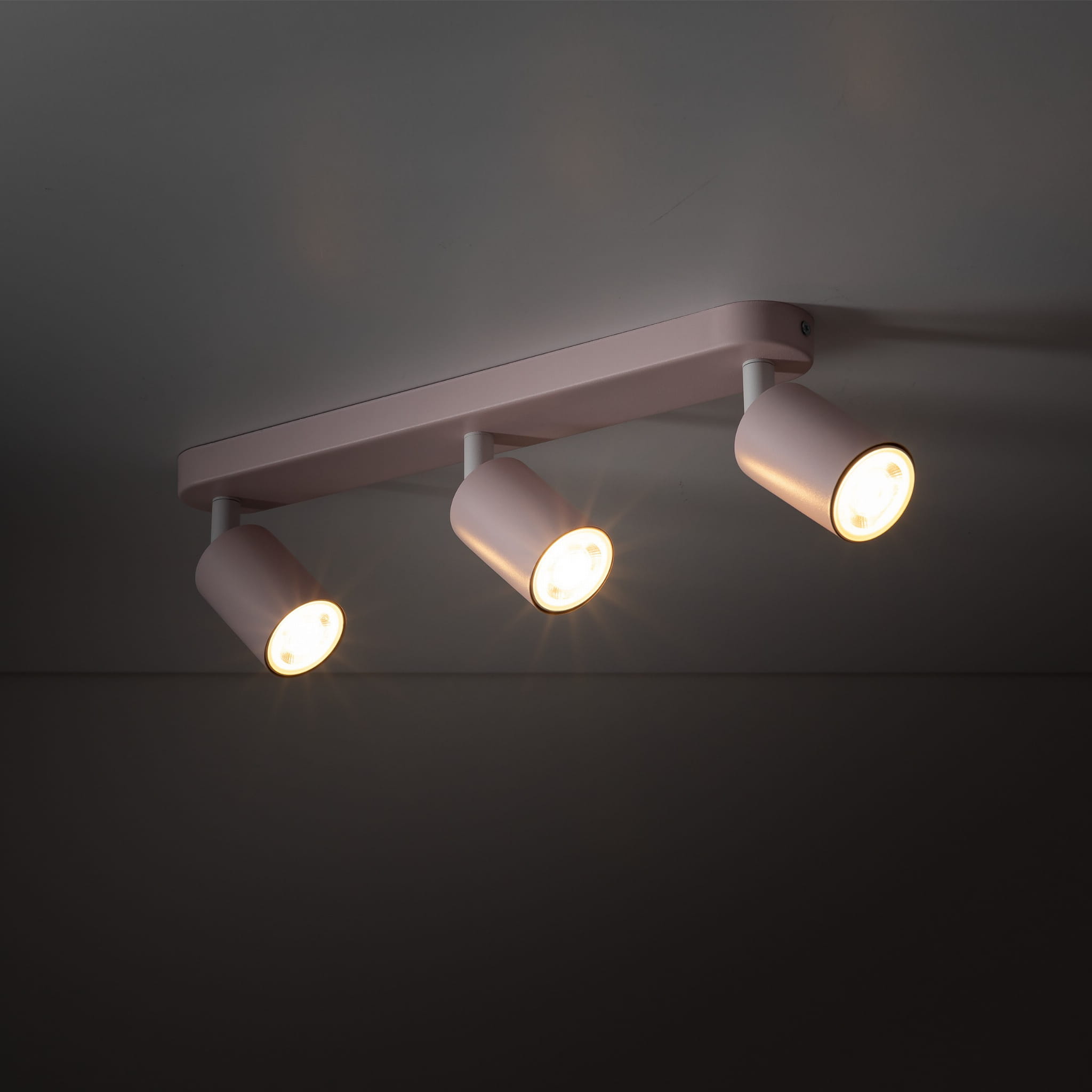 Plafon nowoczesny skandynawski loft metalowy reflektory różowy TK Lighting Livia 10234 3x10W GU10