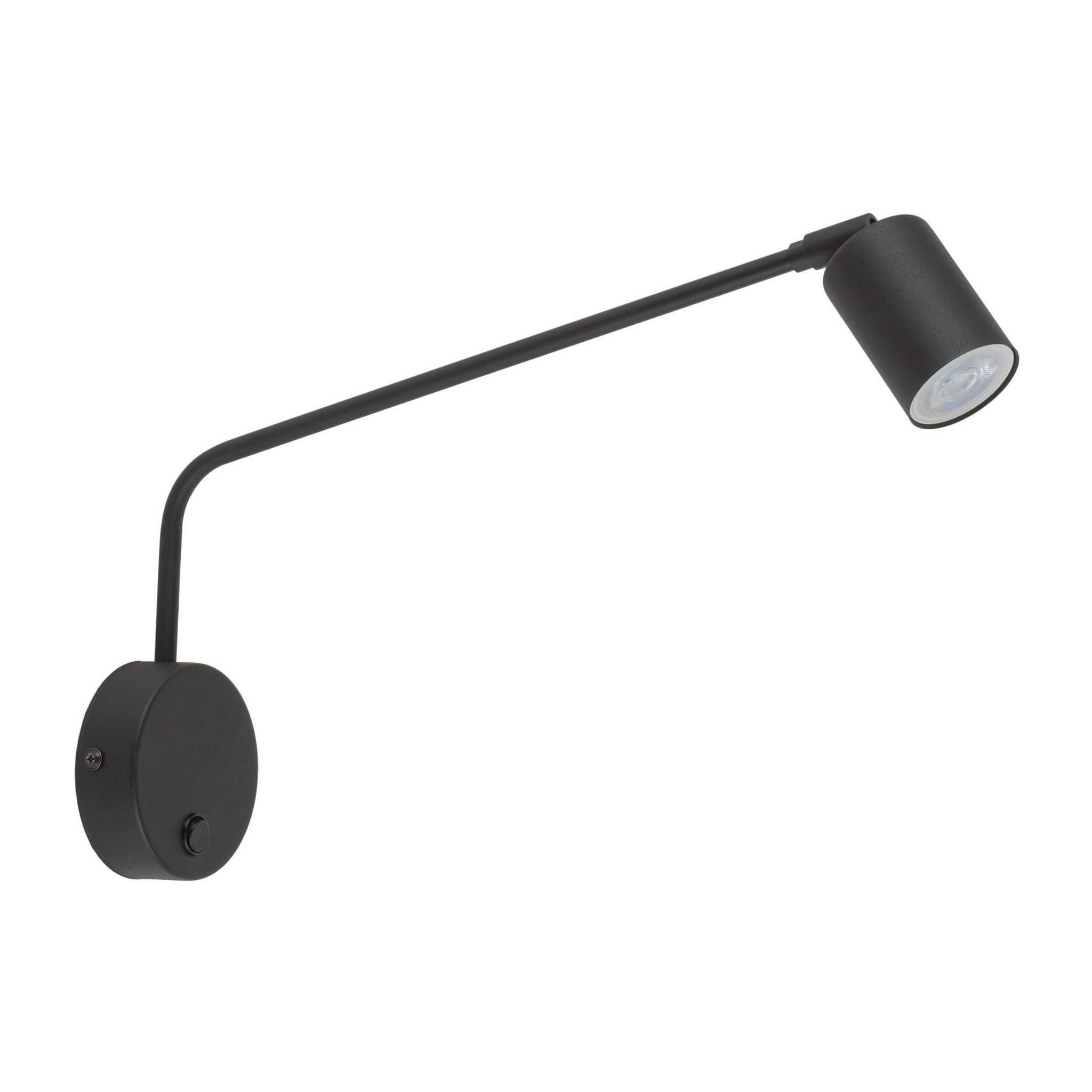 Tk Lighting Logan 4743 kinkiet do czytania na wysięgniku z włącznikiem 1x10W GU10 czarny