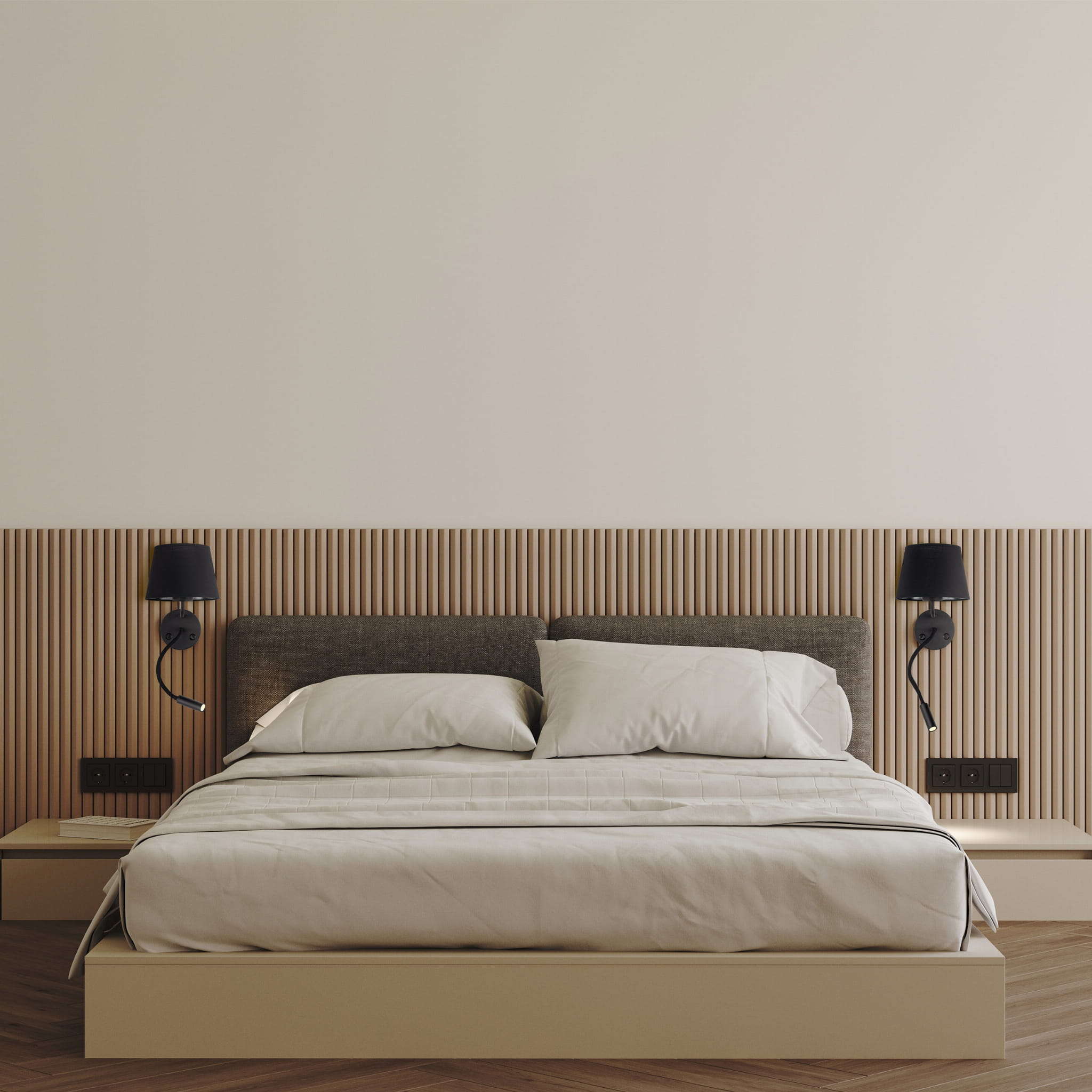 Kinkiet do czytania z włącznikiem nowoczesny elegancki loft giętki tuba rurka abażur materiałowy czarny TK Lighting Maja 10081 1x60W E27 1x6W G9
