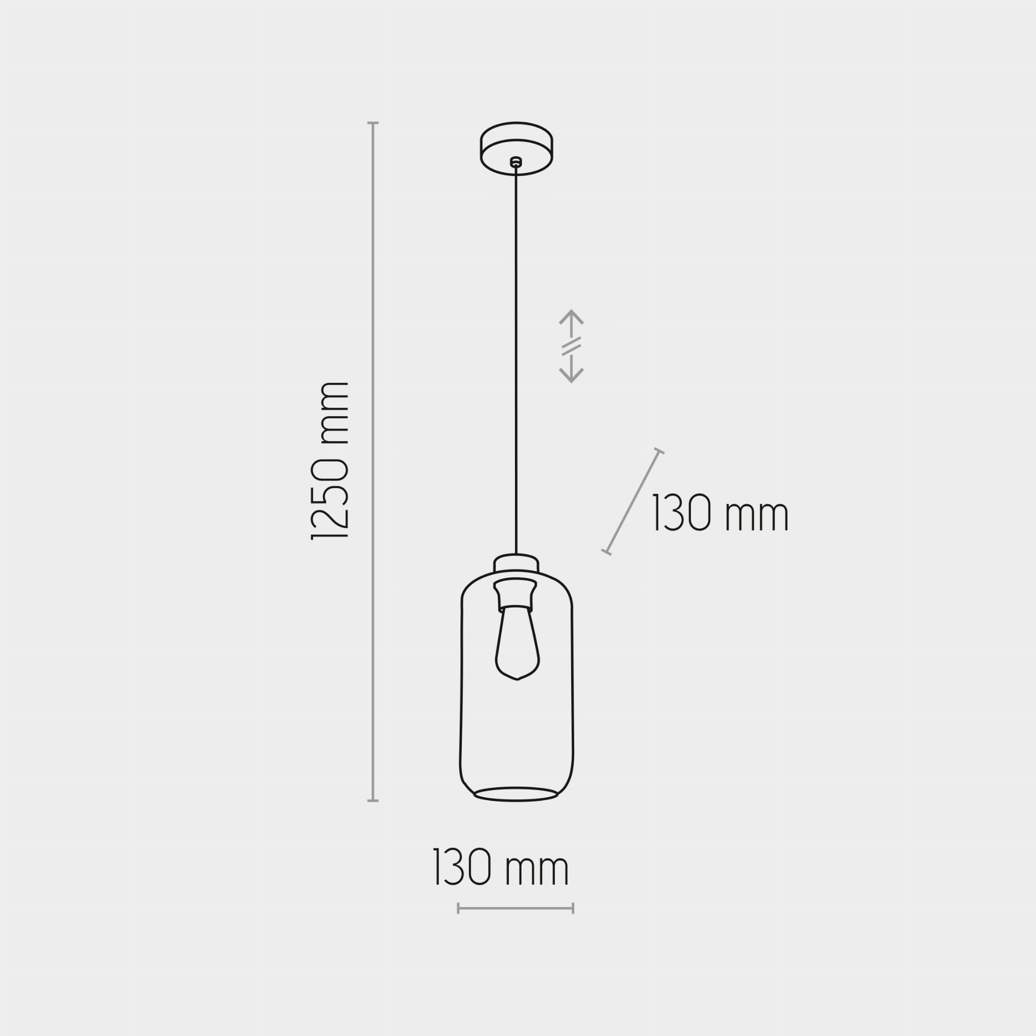Lampa wisząca szklane klosze balon TK Lighting Marco 3314 1x60W E27 brązowa czarna