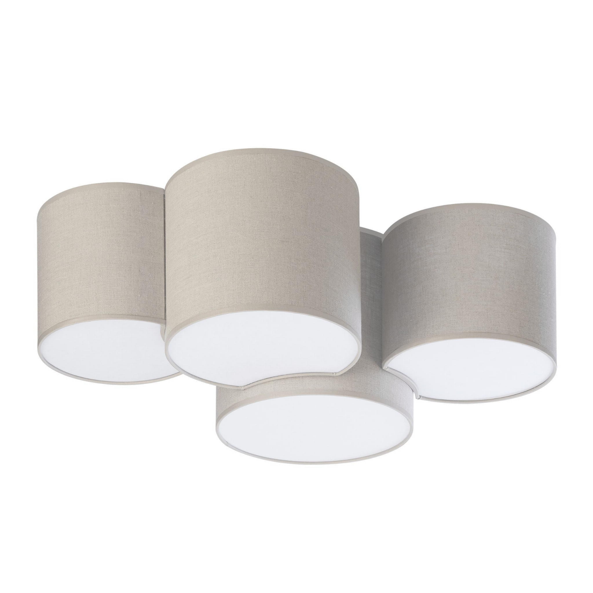 Ekologiczna lampa sufitowa tuba Mona 6592 TK Lighting naturalna szara 4X15W E27