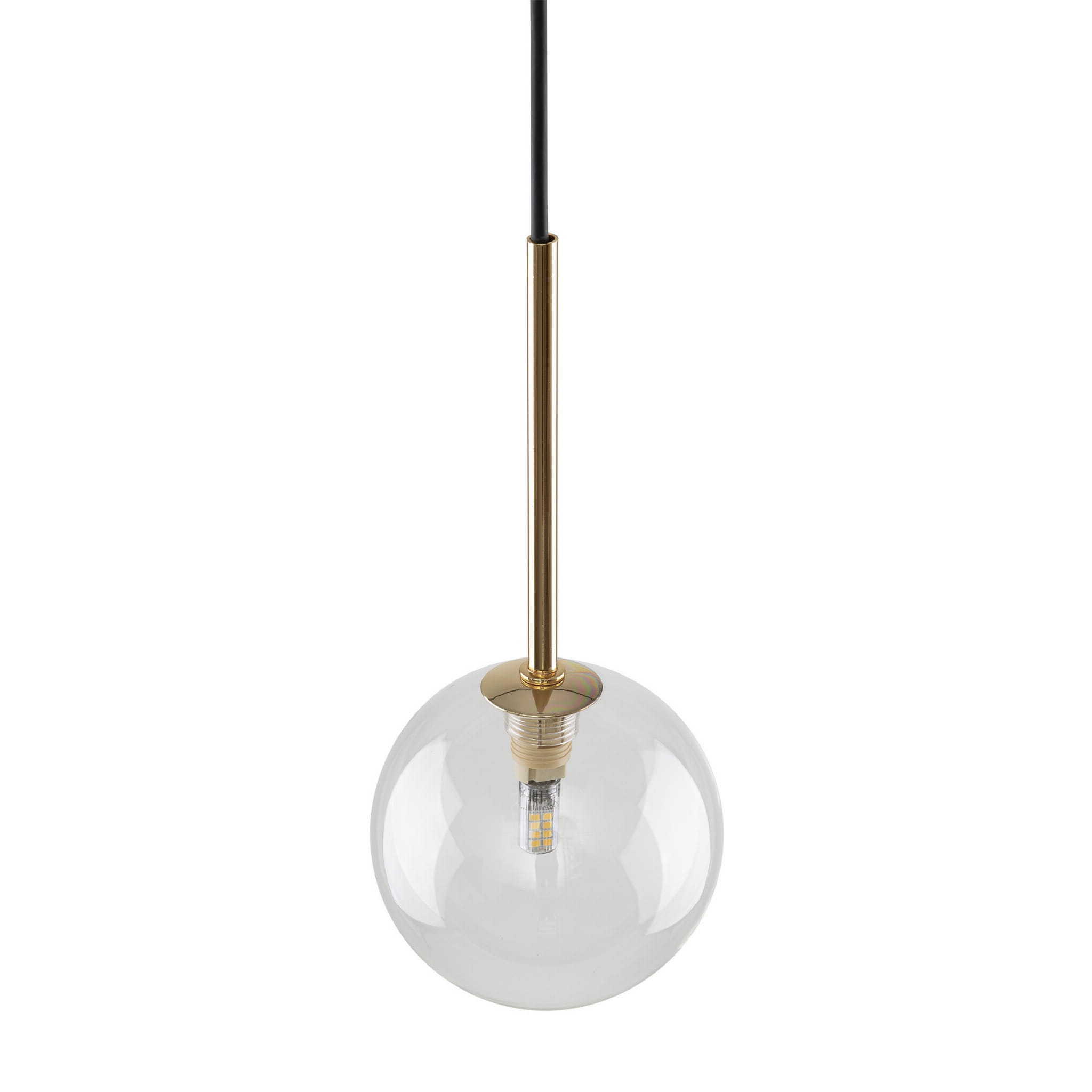 Lampa wisząca nowoczesna elegancka glamour klosz szklany kula transparentna złota TK Lighting Nilos 5941 1x6W G9