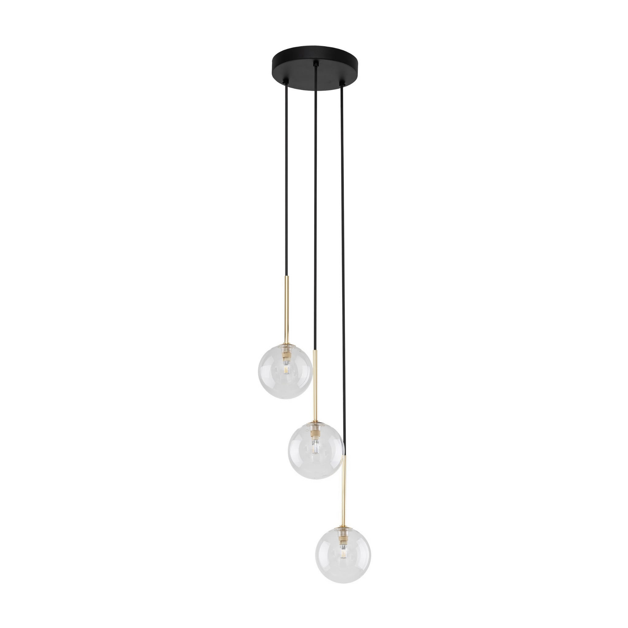 Lampa wisząca nowoczesna elegancka glamour klosz szklany kula transparentna złota TK Lighting Nilos 5941 1x6W G9
